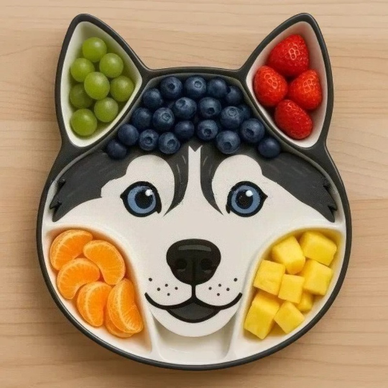 Home Cooking Dog Food - صينية طعام بتصميم صورة كلب للحفلات،