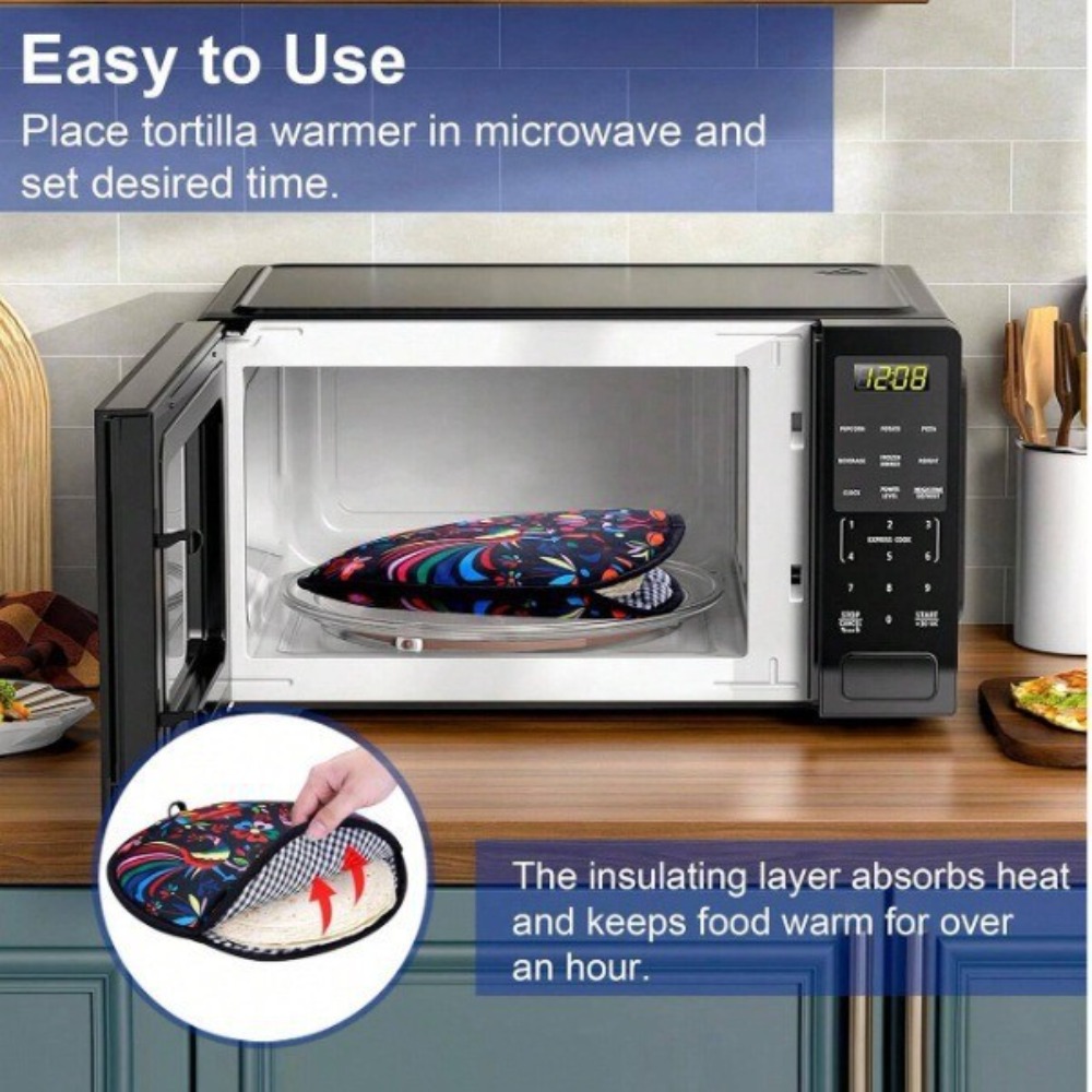 Tortilla Warmer Cloth - حقيبة محمولة لتسخين التورتيلا بطول 30