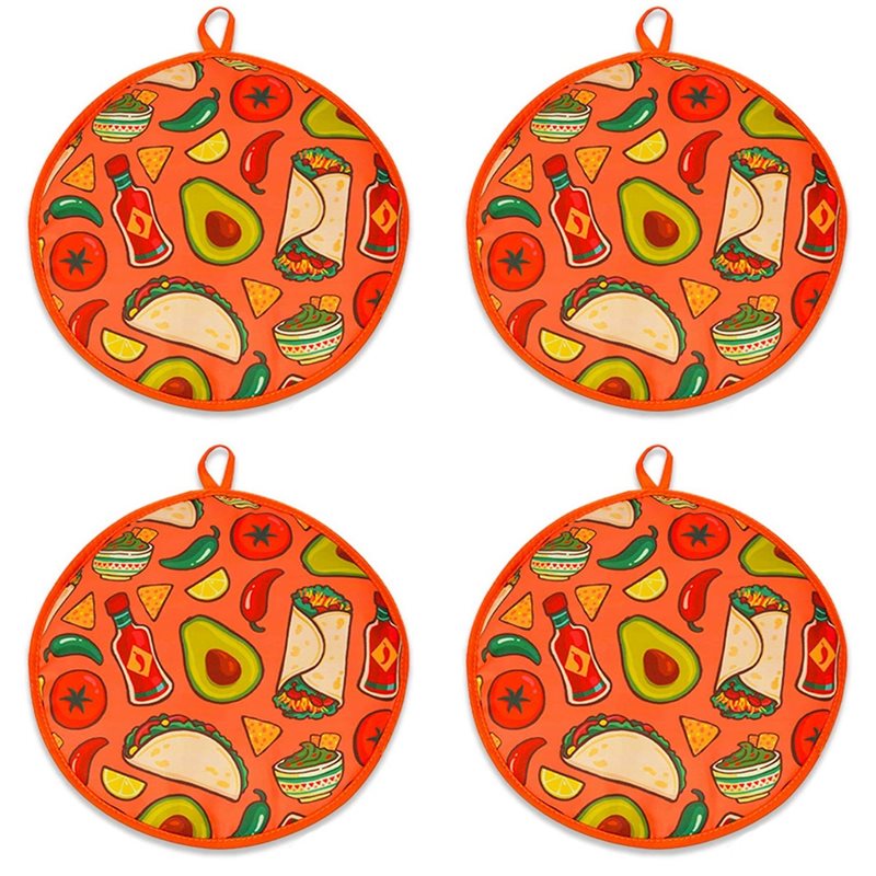 Tortilla Warmer Cloth - حقيبة قماشية 12 بوصة من CQMF-4Pcs