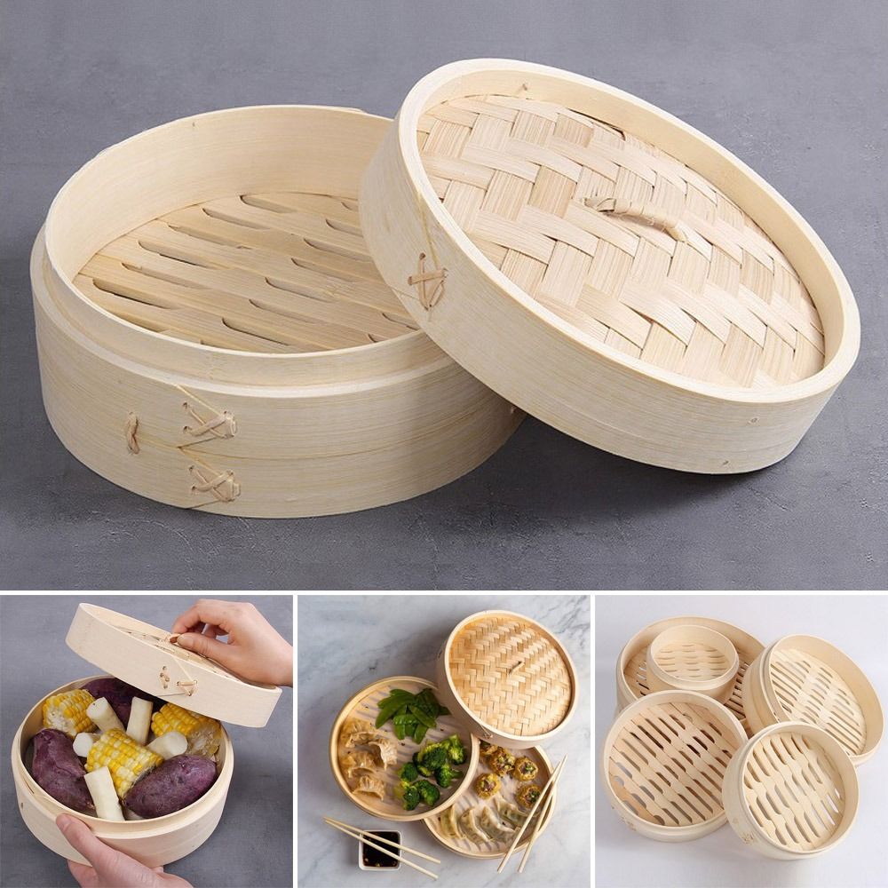 Steamer Bamboo Set - قدر بخاري صيني من الخيزران لطهي