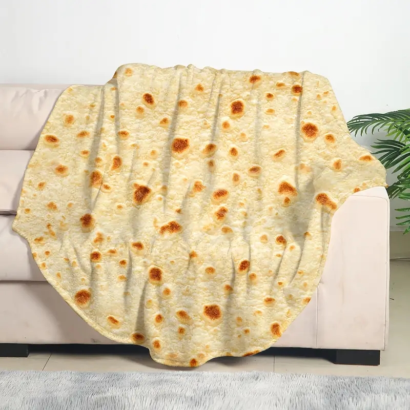 Tortilla Warmer Cloth - 1 قطعة بطانية الفانيلا المطبوعة التورتيلا