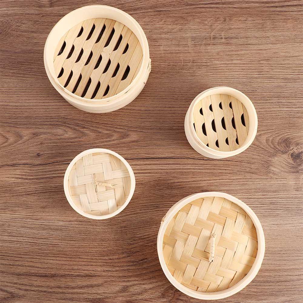 سلة ديم سوم بغطاء من الخيزران  - مراجعة Steamer Bamboo Set وسعره