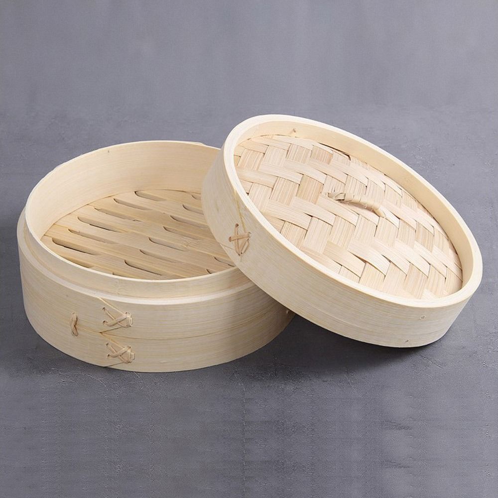 سلة بخار صينية من الخيزران مع  - مراجعة Steamer Bamboo Set وسعره