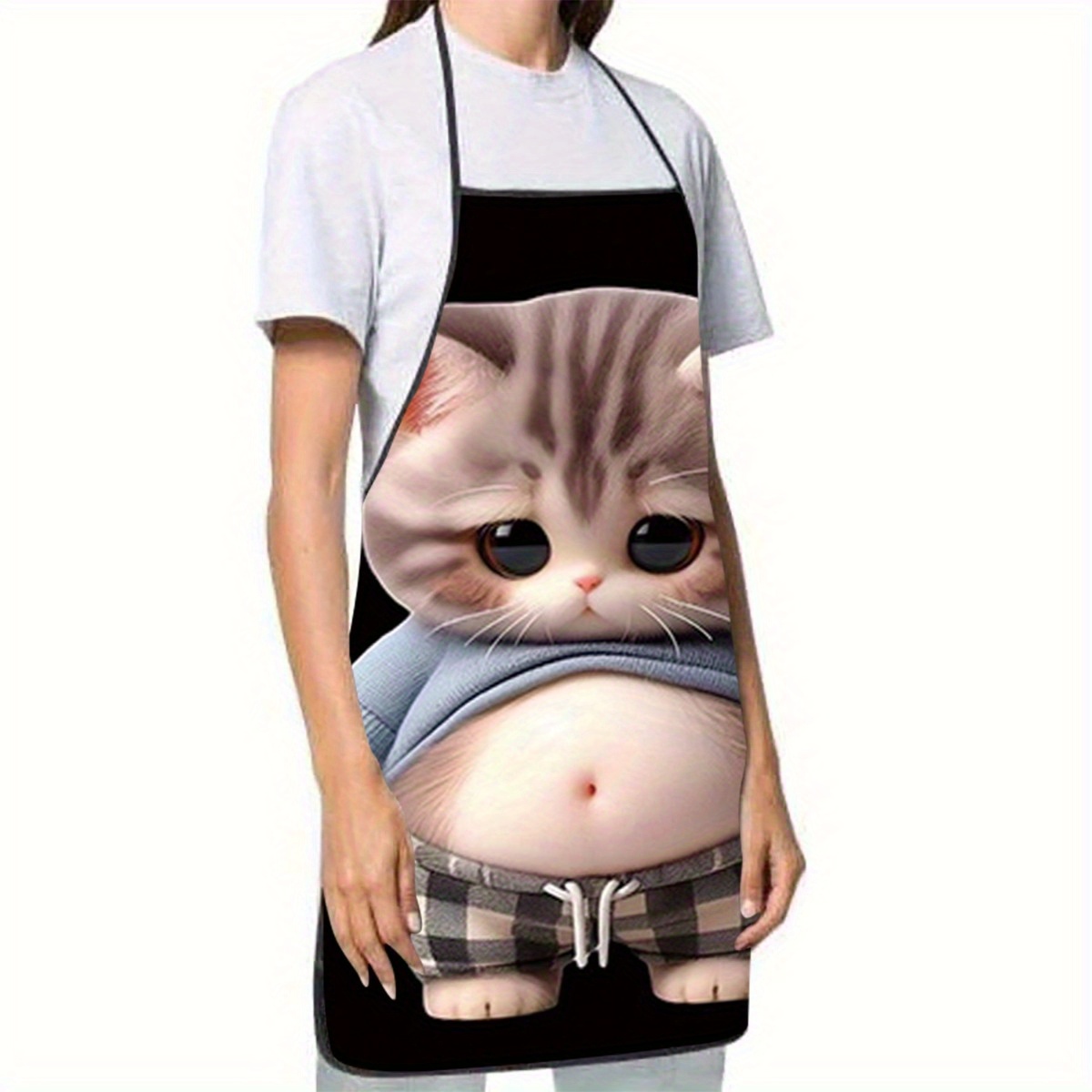 مريلة مطبخ بتصميم قطة كرتونية  - مراجعة Home Cooking For Cats وسعره