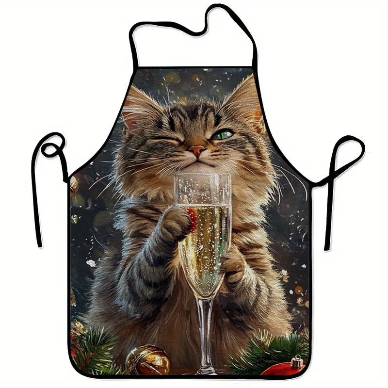 مريلة مطبوعة بتصميم قطط، ملابس - مراجعة Home Cooking For Cats وسعره